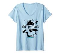 Mujer Ready for Travel My Therapy Summer Vacation Mode Cruise Trip Camiseta Cuello V