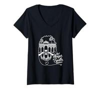 Mujer Real Alcázar de Sevilla, Andalucía España Signature Heart Art Camiseta Cuello V