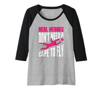 Mujer Real Heroes Don't Need A Cape To Fly Portera De Fútbol Camiseta Manga Raglan