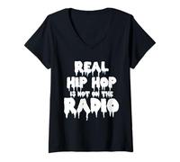 Mujer Real Hip Hop Is Not On The Radio Camiseta Cuello V