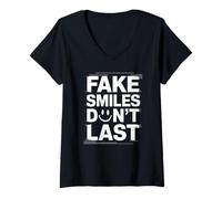Mujer Real Over Fake the Statement Streetwear Types Camiseta Cuello V