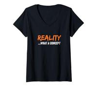 Mujer Reality What A Concept Anonymous Gatherings AA NA Camiseta Cuello V