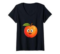 Mujer Realmente Amo Las nectarinas - Nectarina melocotón Fruta Camiseta Cuello V