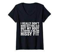 Mujer Realmente no me importa envejecer pero mi cuerpo está teniendo un Camiseta Cuello V