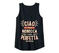 Mujer Rebecca Idea Regalo Personalizzata Amica Nome Divertente Camiseta sin Mangas