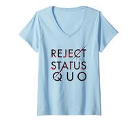 Mujer Rechazar el Status Quo Camiseta Cuello V