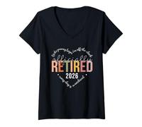 Mujer Recién Jubilado 2026 Off The Clock Todos los días es un Fin de Semana Camiseta Cuello V