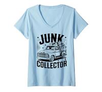 Mujer Recogedor de Basura camión Basura eliminación carroñero Camiseta Cuello V