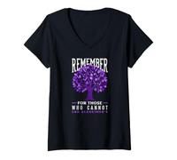 Mujer Recuerde para Aquellos Que no Pueden terminar con el Alzheimer Camiseta Cuello V
