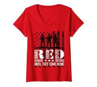 Mujer Recuerde Que Todos desplegaron el ejército Red Friday Camiseta Cuello V