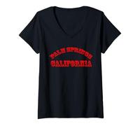 Mujer Recuerdo de Palm Springs California USA Camiseta Cuello V