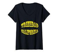 Mujer Recuerdo de Trinidad California USA Camiseta Cuello V