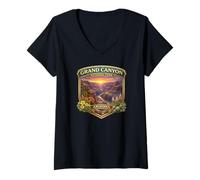 Mujer Recuerdo de Vida Silvestre del Parque Nacional del Gran Cañón Arizona Camiseta Cuello V