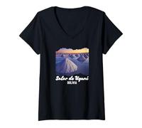 Mujer Recuerdo del Salar de Uyuni de Bolivia/Salar de Uyuni Camiseta Cuello V