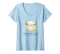 Mujer Recuerdos de Las cataratas del niágara Ontario-Buffalo NY Canadá Recordatorio Camiseta Cuello V