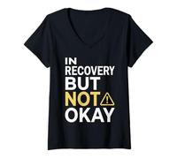 Mujer Recuperación de la depresión Viaje de curación Progreso de Salud Mental Camiseta Cuello V