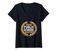 Mujer Red for Ed apoya a los Maestros y la educación pública Camiseta Cuello V