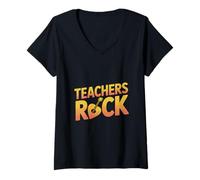 Mujer Red for Ed apoya a los Maestros y la educación pública Camiseta Cuello V