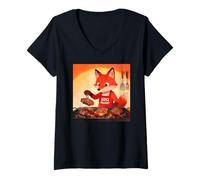 Mujer Red Fox Cooking Grill BBQ Funny Gift Red Fox Camiseta Cuello V