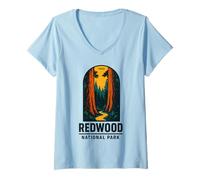Mujer Redwood National Park 1968 Camiseta Cuello V