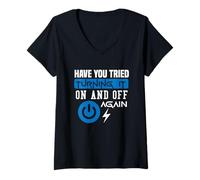 Mujer Refranes Divertidos para programadores informáticos y Nerds Camiseta Cuello V
