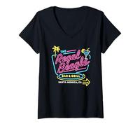 Mujer Regal Beagle Cocktail Lounge Retro Neon Sign Three's Company Camiseta Cuello V