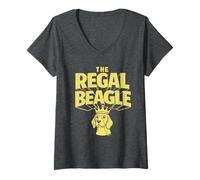 Mujer Regal Beagle Vintage Three's Company Distressed Logo Camiseta Cuello V