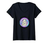 Mujer Regalo de café Retro de Ghost Staying Home Club Alone Together Camiseta Cuello V