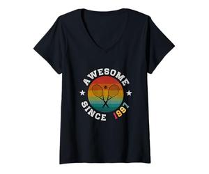 Mujer Regalo de cumpleaños para Jugador de Tenis de 29 años Impresionante Desde 1997 Camiseta Cuello V