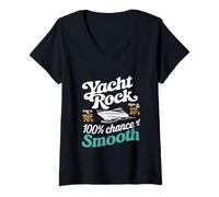 Mujer Regalo de música suave de Yacht Rock Lows Highs Camiseta Cuello V