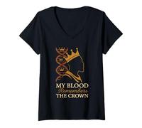 Mujer Regalo de Oro para Mansa Musa, Rey del Imperio de Mali, Historia Africana Camiseta Cuello V