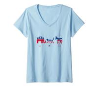 Mujer Regalo Divertido de Broma de elección de Humor político con Texto en inglés Camiseta Cuello V