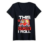 Mujer Regalo divertido e informal para un camión de helados de This Is How I Roll Camiseta Cuello V