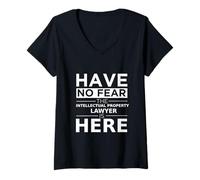 Mujer Regalo Divertido para Abogado de Propiedad Intelectual Have No Fear Is Here Camiseta Cuello V