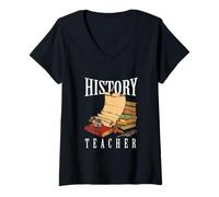 Mujer Regalo para Profesores de Historia, Profesores, enseñanza Secundaria Camiseta Cuello V