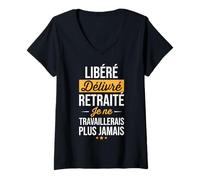 Mujer Regalo Retiro Liberado Liberado Emitido Humor Camiseta Cuello V