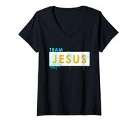 Mujer Regalos cristianos versículos de la Biblia Escrituras Equipo Cristo Jesús Camiseta Cuello V