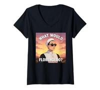 Mujer Regalos de Enfermera | ¿Qué haría Florence Nightingale enfermería Camiseta Cuello V
