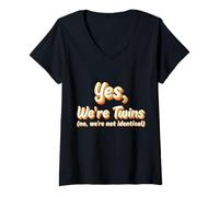Mujer Regalos fraternos a Juego para Hermanos, Hermanos, Gemelos, Hermanos, Gemelos Camiseta Cuello V