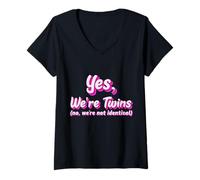 Mujer Regalos fraternos a Juego para Hermanos, Hermanos, Gemelos, Hermanos, Gemelos Camiseta Cuello V