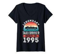 Mujer Regalos legendarios de 30 cumpleaños para Taxista Nacido en 1995 Camiseta Cuello V