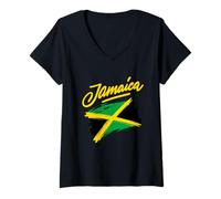 Mujer Reggae Jamaican Music Just Relax, Jamaica Graphic Designs Camiseta Cuello V