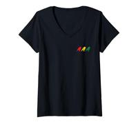 Mujer Reggae Rasta Music Lover Rastafari Bird Jamaican Roots Pride Camiseta Cuello V