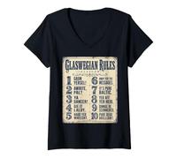 Mujer Reglas de Glasgow Argot Camiseta Cuello V