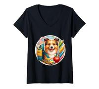 Mujer Regreso a la escuela Australian Terrier Dog Boy Niñas Estudiante Niños Camiseta Cuello V