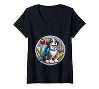 Mujer Regreso a la escuela Gran perro de montaña suizo Niño Niñas Dueño Niños Camiseta Cuello V