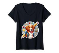 Mujer Regreso a la escuela Nova Scotia Duck Tolling Retriever Dog Kids Camiseta Cuello V