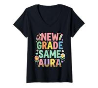 Mujer Regreso a la Escuela Nuevo Grado Same Aura Camiseta Cuello V