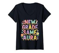 Mujer Regreso a la Escuela Nuevo Grado Same Aura Camiseta Cuello V
