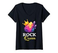 Mujer Reina del rock Camiseta Cuello V